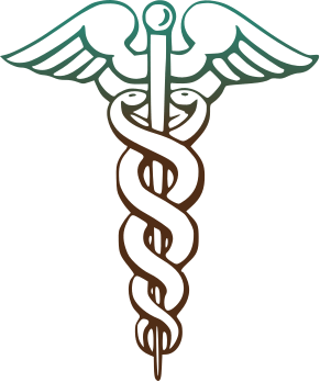 The Caduceus, the world wide symbol for Health Care