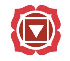 Simplified symbol of the Muladhara chakra, it includes a lotus flower with four petals